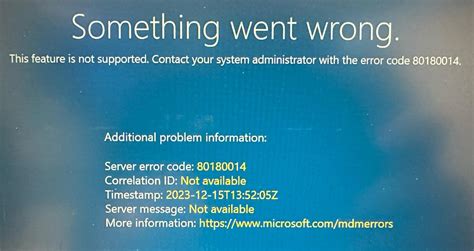 errore 80180014|Error 80180014 due to device restrictions for Windows .